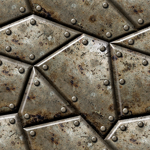 Adesivo Papel de Parede - Aço Industrial Mosaico